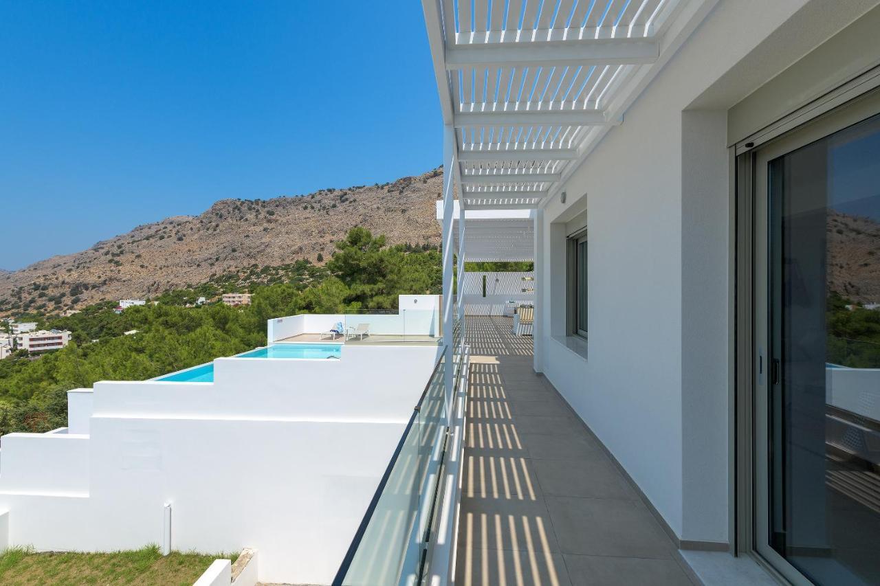 Villa Allegra with pool in Pefkos, Lindos area Pefki Exterior foto