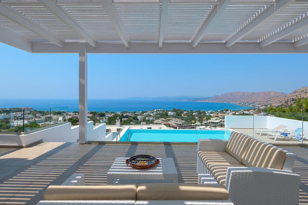 Villa Allegra with pool in Pefkos, Lindos area Pefki Exterior foto